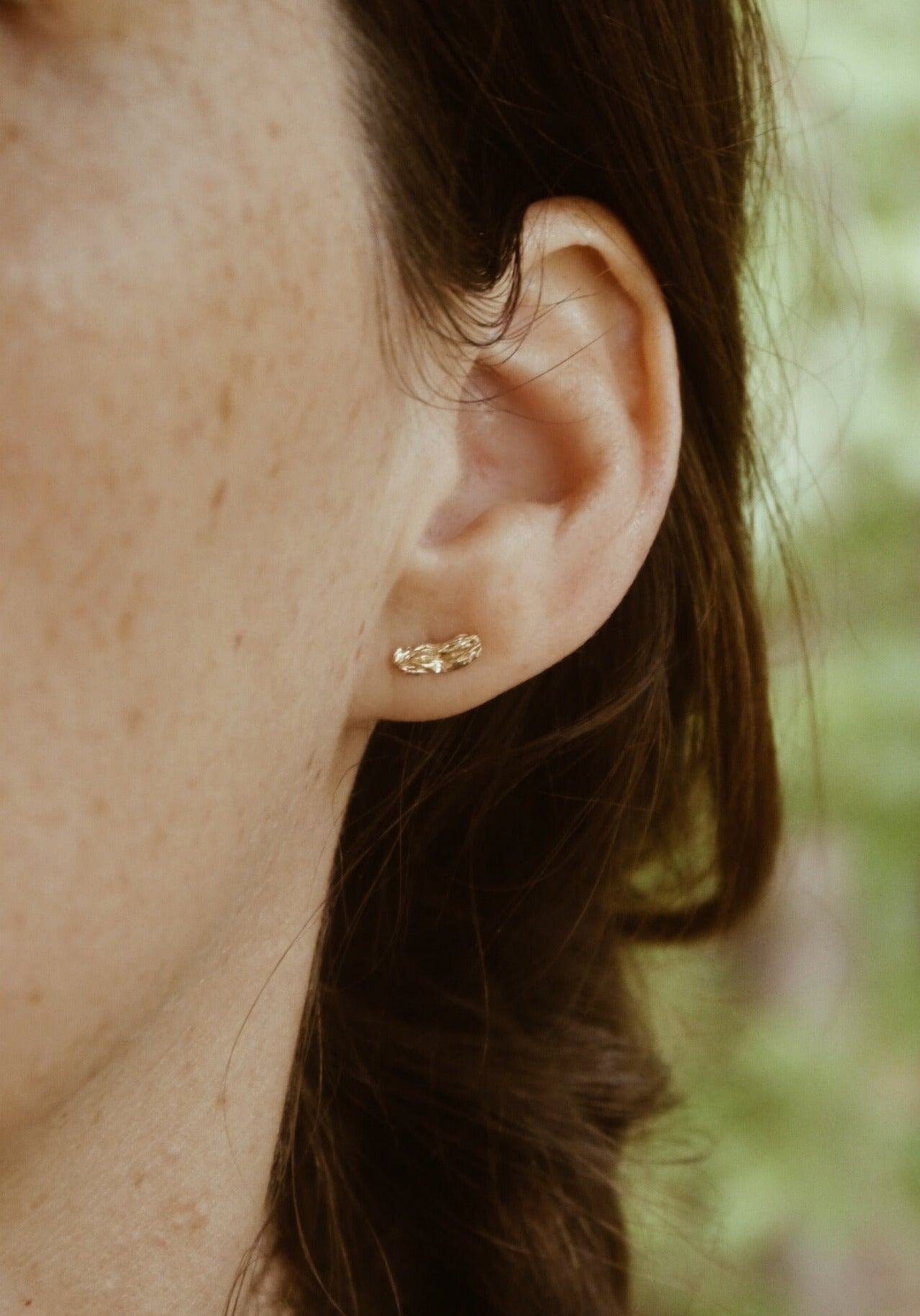 Ceremonial Tea Leaf Earrings